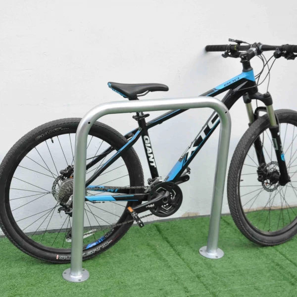 China China Edelstahl U-Typ Einzelkreisform Fahrradständer Parkplatz Kreisträger Hersteller