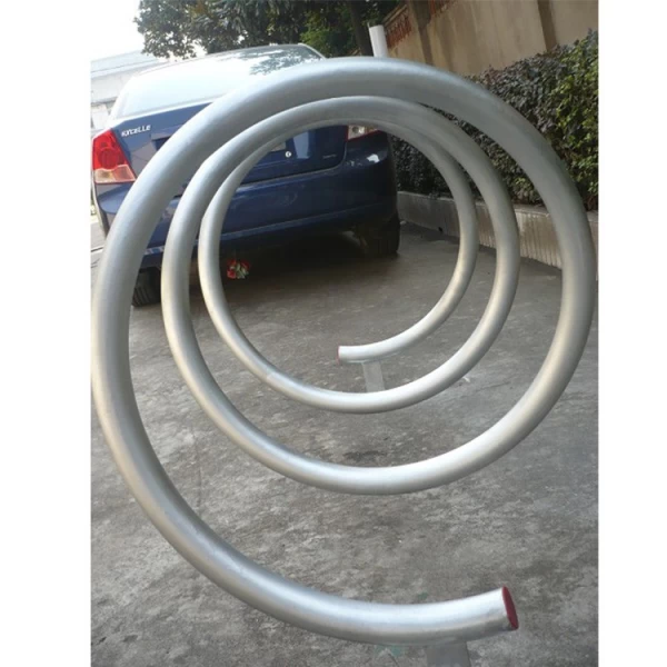 China Pioneer supplier bike tire and wheel holder stand stainless steel spiral bicycle rack manufacturer