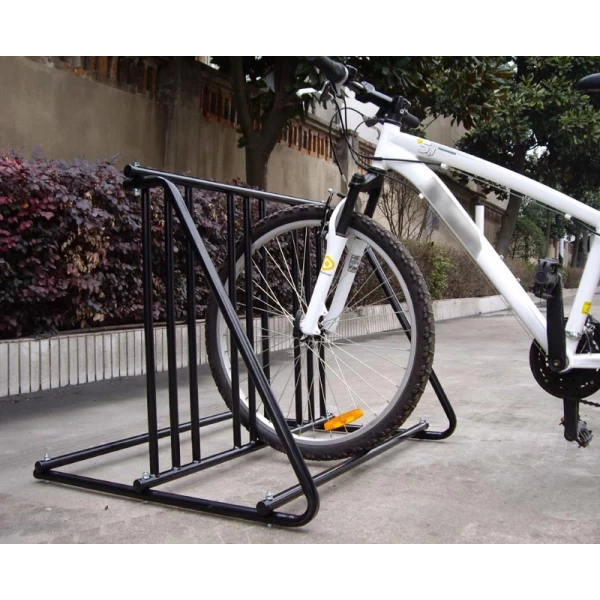 China Commercial Steel Tube Multicapacity Grid Galvanized 3 Bike Rack Single Sided manufacturer