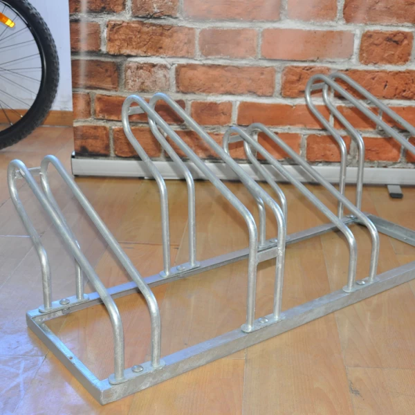 porcelana China Rack de perfil bajo para 4 bicicletas de alta densidad cuádruple de doble cara Fabricantes fabricante