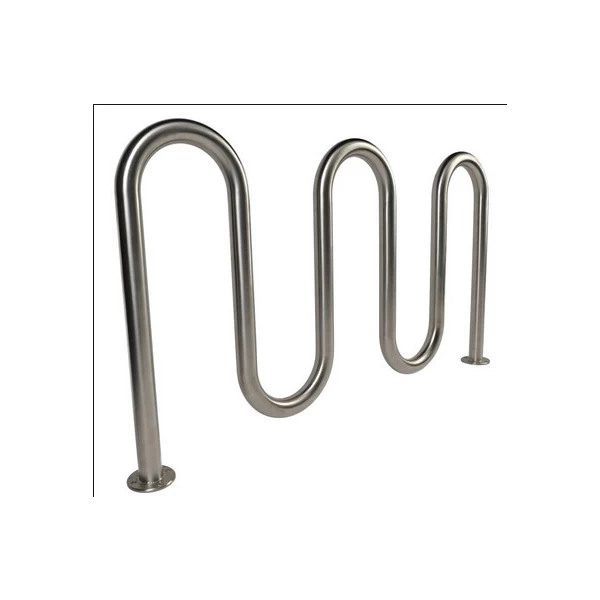 China Durable Outdoor Stainless Steel Wave Bicycle Rack manufacturer