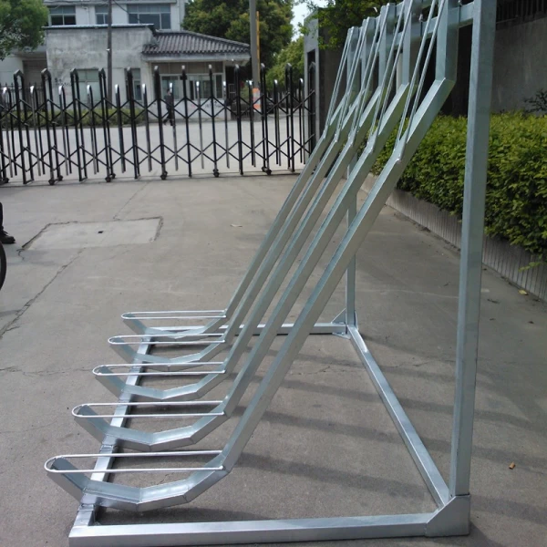 China Racks de bicicleta prata 5 para serviço pesado frente e verso de fábrica fabricante
