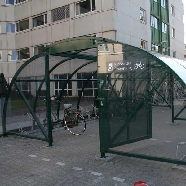 中国 自行车车棚钢质雨棚汽车自行车停车棚花园 制造商