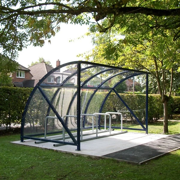 porcelana Edificios de jardín de acero al aire libre, marco y dosel, cobertizo de almacenamiento para estacionamiento de bicicletas de una pieza fabricante