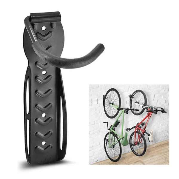 中国 高品质金属黑色自行车钢制自行车停车架墙壁支架衣架安装黑色墙壁 制造商