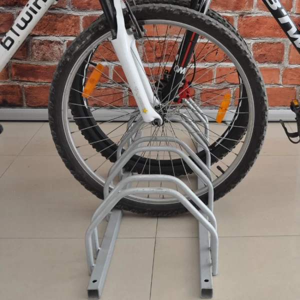 중국 수평 스탠드 업 상업용 다중 용량 야외 자전거 랙 구석 자전거 스탠드 제조업체