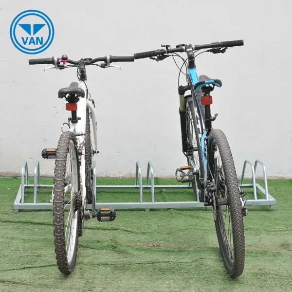 China Hot Sell Floor Type Durable Metal Outdoor Bike Centre Stand manufacturer