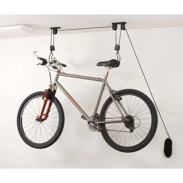 China Elevador de bicicleta para armazenamento interno de bicicletas com economia de espaço em metal para armazenamento de garagem fabricante