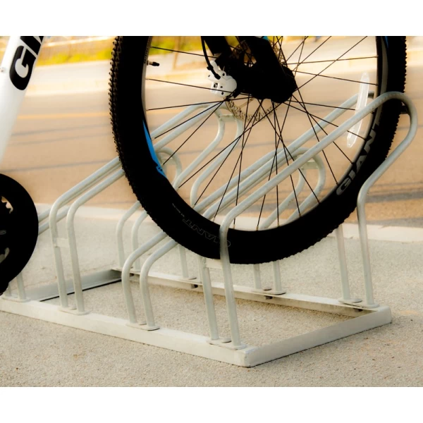 China Bicycle Accessories Horizontal Floor Type High Low E Bike Frame Rack manufacturer