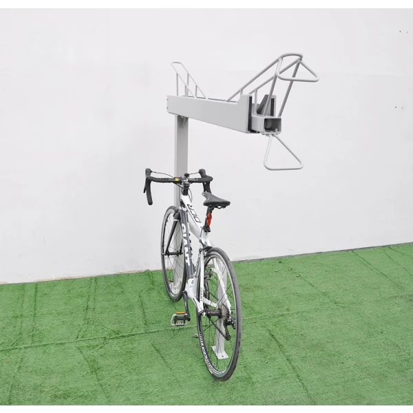 中国 先锋地板镀锌钢户外银色自行车展示停车架自行车层展示 制造商