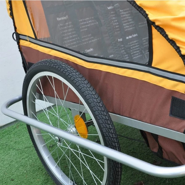 China Quick Release Wheel Byicle Kid 2 Child Double Bike Cargo Folding Kid Trailer and Stroller for Bicycle manufacturer