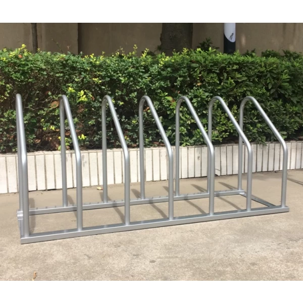 China Outdoor Vertical Bike Parking Rack Metal Bicycle Park Stand manufacturer