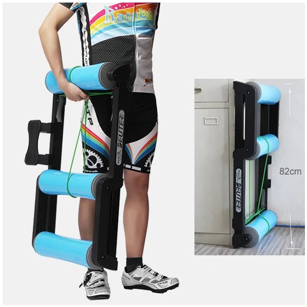 China Smart Cycling Cycle Bike Indoor Trainer Stand Exercise Foldable Training Fitness Bike Home Roller manufacturer
