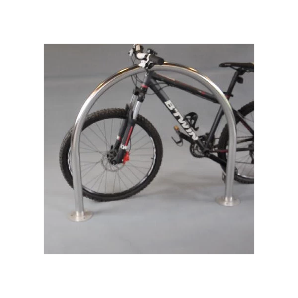 porcelana Círculo de acero inoxidable Anillo en O doble Soporte de exhibición para 2 bicicletas Base para estacionamiento de bicicletas fabricante