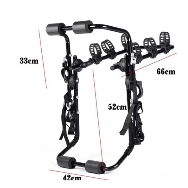 China Wholesale Universal Car 3 Bike Rack for Bicycle Carrier Hitch Mount manufacturer