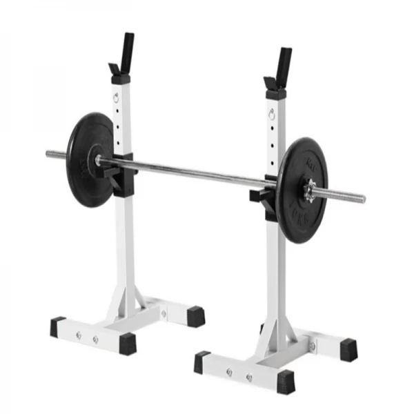 China Adjustable Standard Solid Steel Squat Stands Gym Portable Barbell Racks Exercise Rack For Home Gym Exercise Fitness manufacturer
