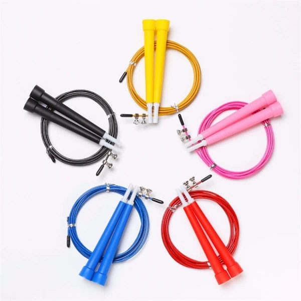 China Fitness plastic handle bearing jump rope speed rope steel wire from China manufacturer