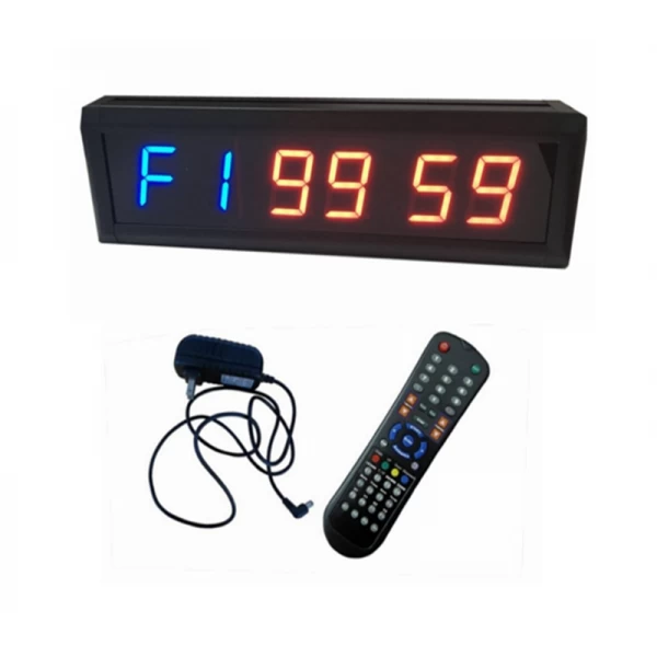 China Gym Boxing EMOM MMA Alternate Interval Timer Led Stopwatch Wall Clock for Fitness Remote Control Ledgital CF Training Timer manufacturer