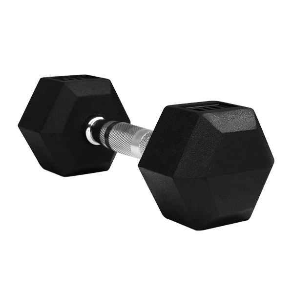 China OEM Factory Price Gym Equipment Weight Lifting Rubber Coated Hex Dumbbell manufacturer