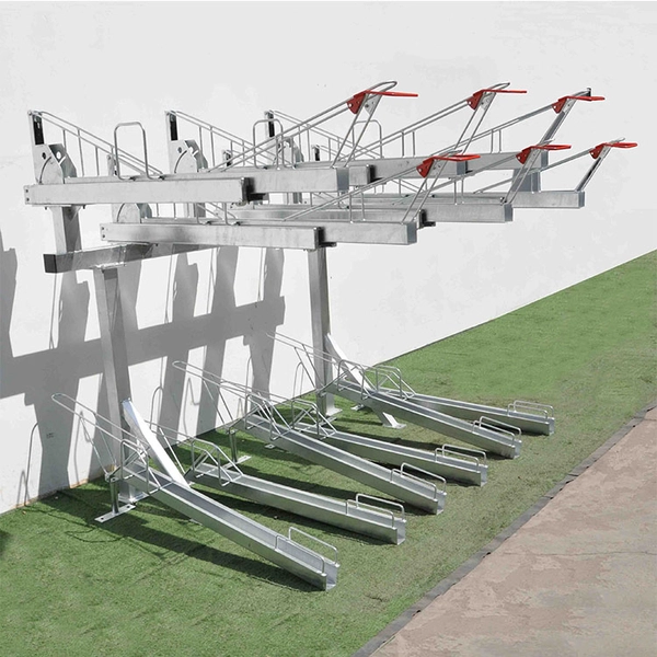 China Armazenamento de bicicletário de dois níveis para área externa fabricante