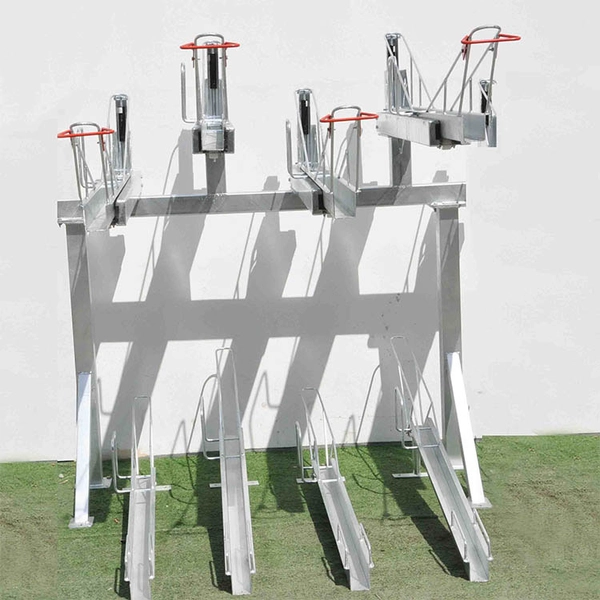 China Armazenamento de bicicletário de dois níveis para área externa fabricante