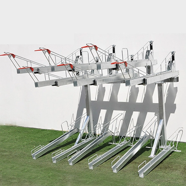 China Rack para bicicletas comerciais Racks para bicicletas de duas camadas fabricante