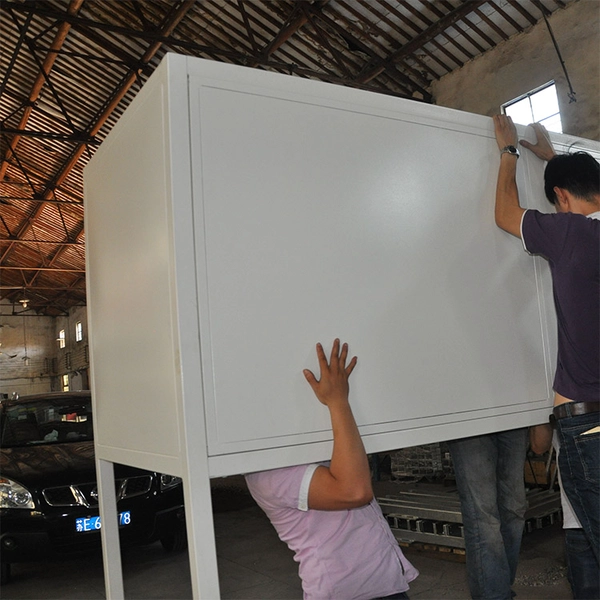 Chine Armoire de rangement de stationnement de voiture de Garage extérieur en acier blanc et noir sur la serrure de capot de voiture pour les vélos fabricant