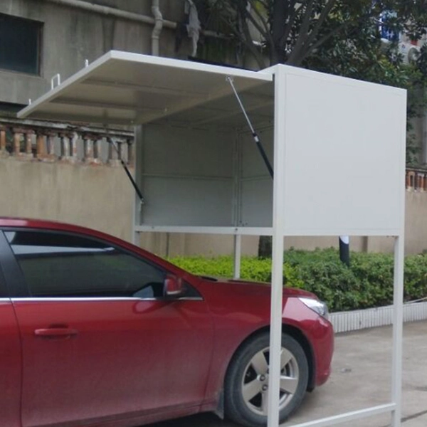 Chine Armoire de rangement de stationnement de voiture de Garage extérieur en acier blanc et noir sur la serrure de capot de voiture pour les vélos fabricant