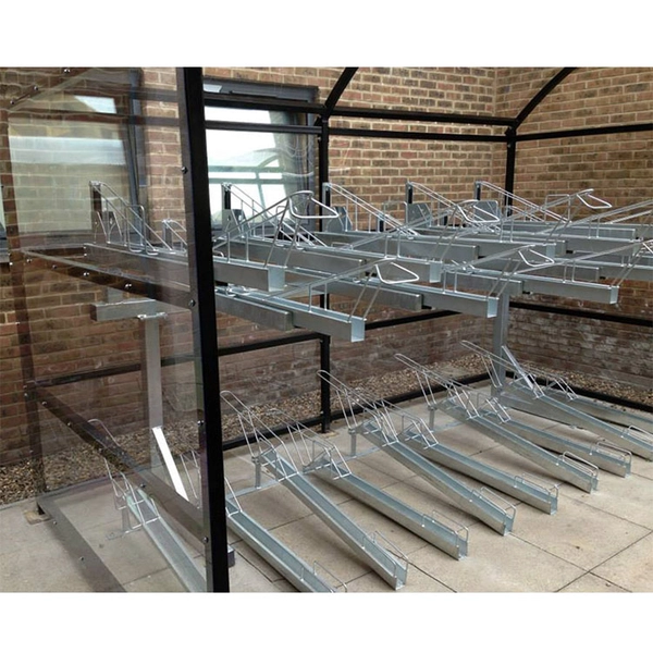 China Zweistufige Doppelschicht Fahrradträger für 4 Fahrräder für alle Fahrradparkplätze Hersteller