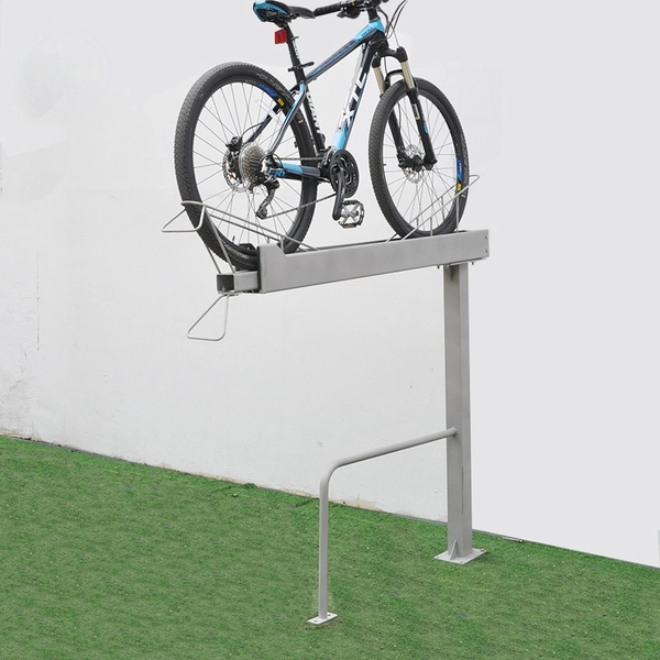 China Stand up Carbon Steel Space Saving Safety Two Tier Bike Racks manufacturer