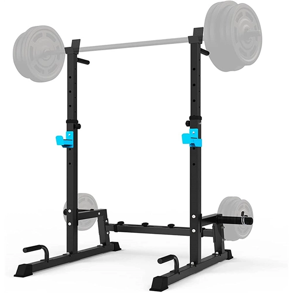 China Adjustable Squat Rack Stand with Barbell Rack Weight Plate Holder manufacturer