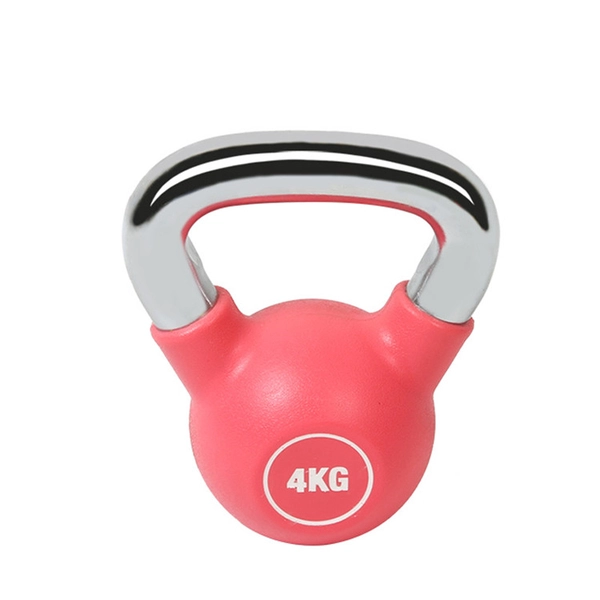 China Alça cromada personalizada kettlebell colorido de PU fabricante