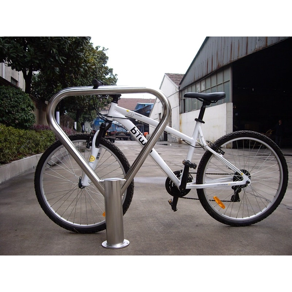 China Best Sale Red Bollard Style Bike Rack manufacturer