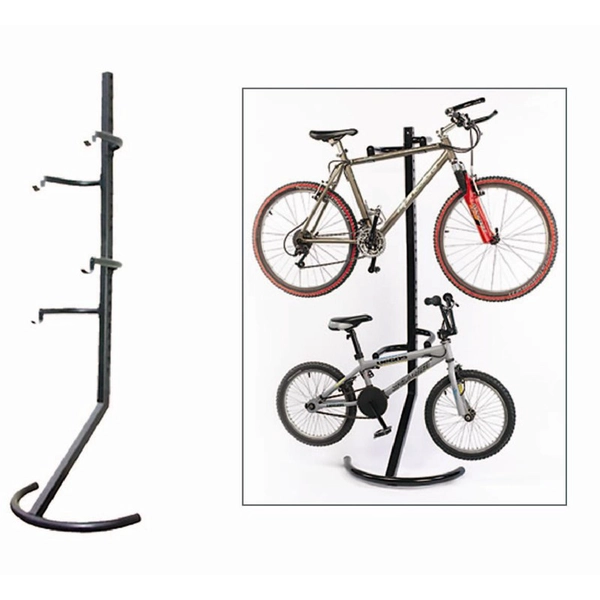 中国 屋内スチール 2 ポータブル重力自転車修理スタンド ホルダー ラック自転車ポール ハンガー メーカー