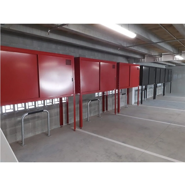 porcelana Cobertizo de almacenamiento de metal cobertizos de almacenamiento al aire libre para bicicletas con bastidores fabricante