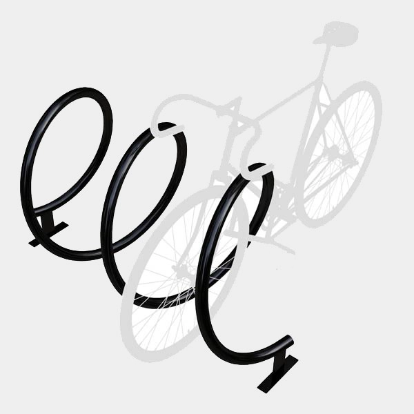 Chine 2021 Nouveau support à vélo en tube d'acier inoxydable de forme gyroïdale commerciale fabricant