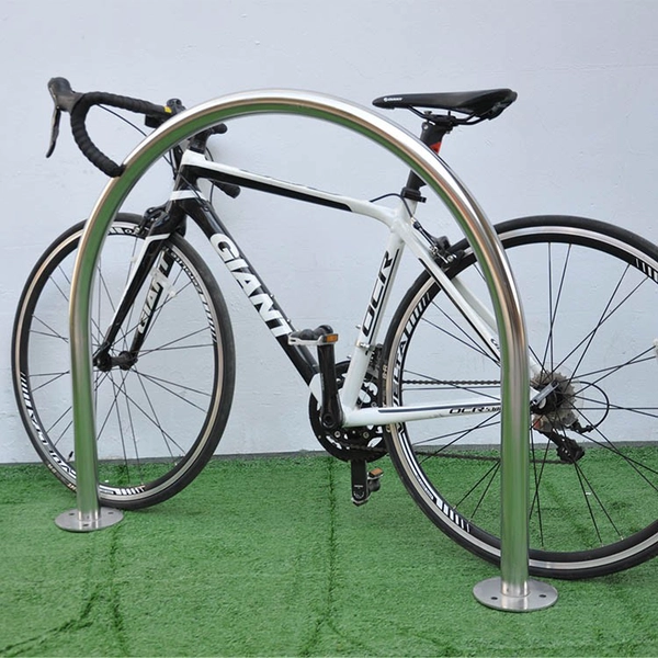 China 2022 Edelstahl-Fahrradständer mit umgekehrtem U-förmigem Design Hersteller