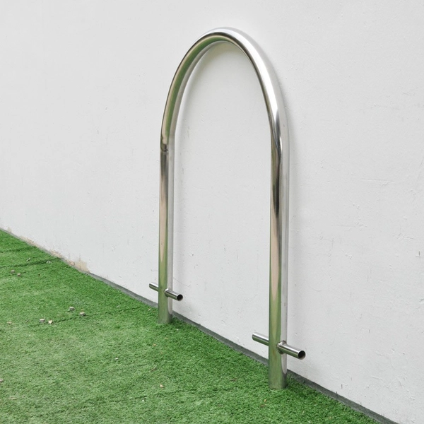 China Inground Hoop Einzelfahrrad-Inverted-U-Rack-Ständer aus Kohlenstoffstahl Hersteller