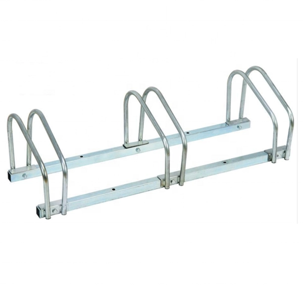 Chine Support de plancher de vélo galvanisé à 3 emplacements pour stationnement de vélos fabricant