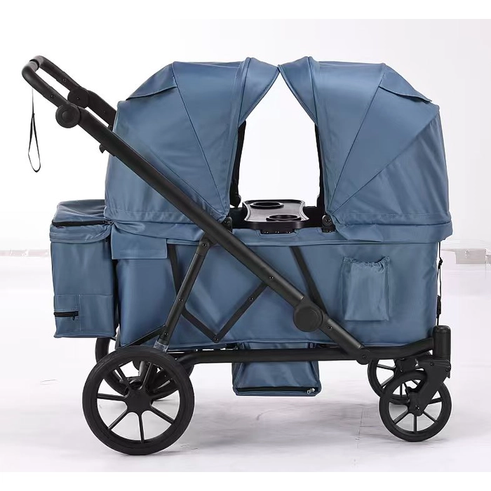 China Double Seat Wagon Stroller for 2 Kids – Perfect for Park Trips & Family Outings manufacturer