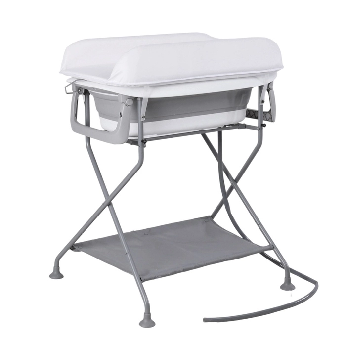 Chine Table à langer pliable avec baignoire, Station de bain Portable peu encombrante pour bébé avec panier de rangement fabricant