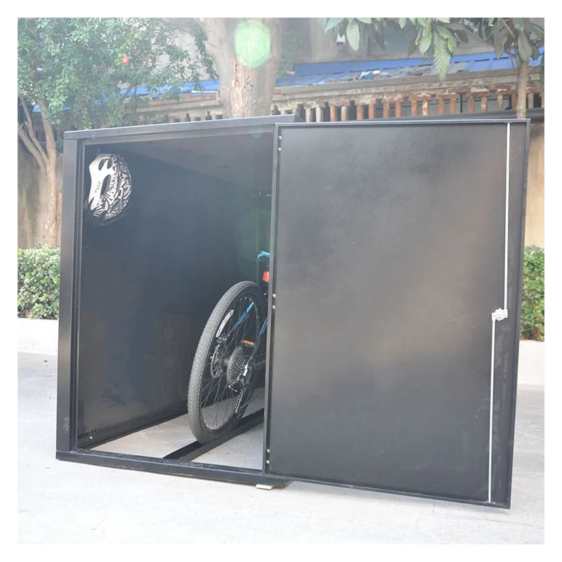 China Abschließbare Outdoor-Fahrradbox aus Stahl Hersteller