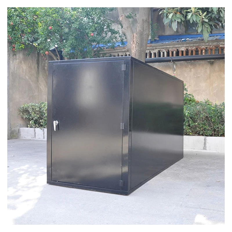 China Lockable steel outdoor bike storage box manufacturer