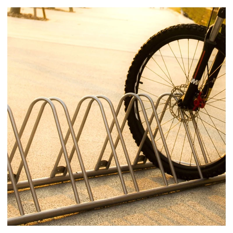 China New Arrival Triangle Powder Coated Bike Rack For 5 Bikes manufacturer