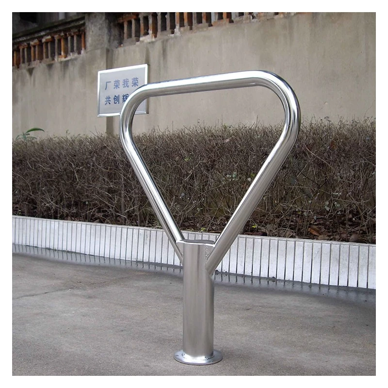 China Stainless Steel Triangle Shape Bike Parking Rack manufacturer