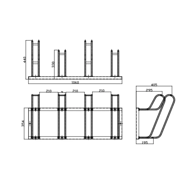 China Durable Anti-Rust Multiple Outdoor Bike Rack Bicycle Storage manufacturer