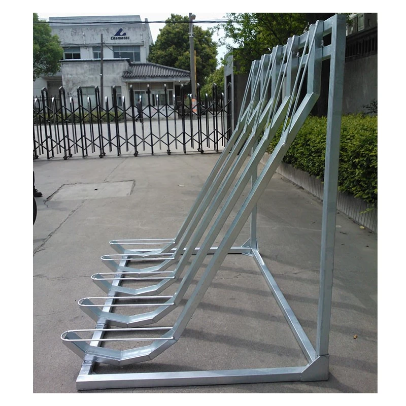 China Galvanized Steel Semi Vertical Bike Rack manufacturer