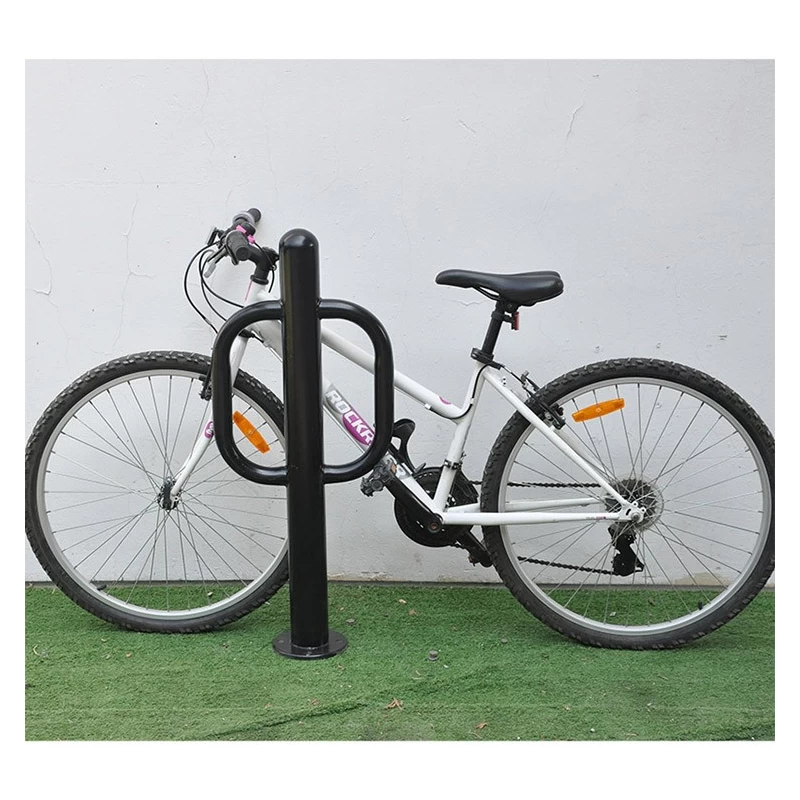 China Double Ear Post Bollard Bicycle Rack manufacturer