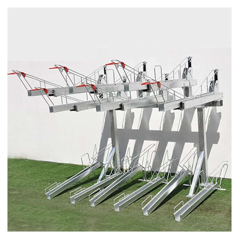 China Road Bike Stand Parking Floor Two Tier Double Layer Bicycle Rack manufacturer