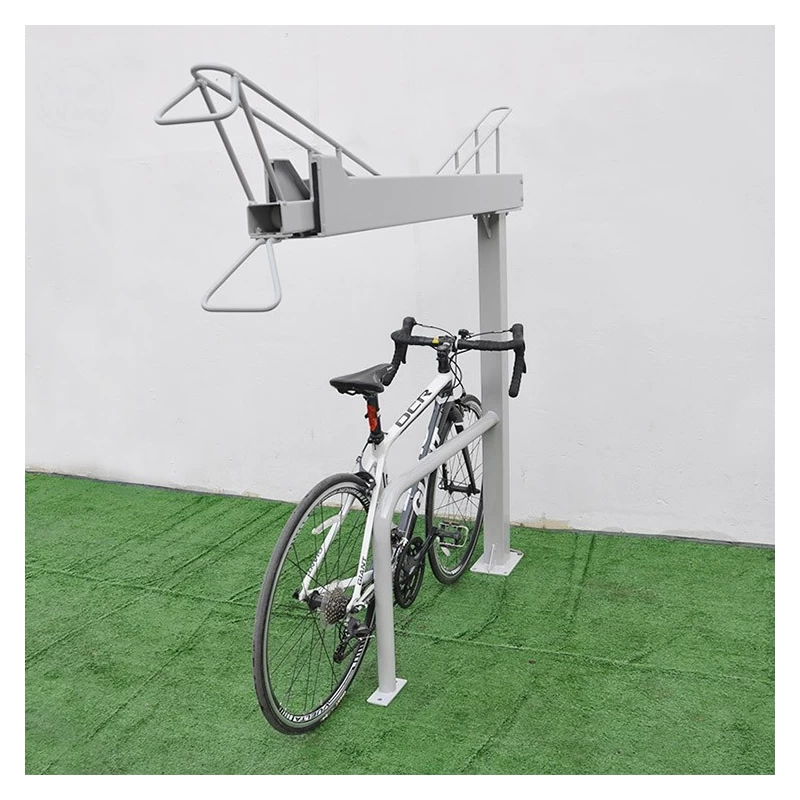 China Campus Bicycle Bike Parking MTB Rack 2 Tier Layer Bike Display Stand Support  manufacturer